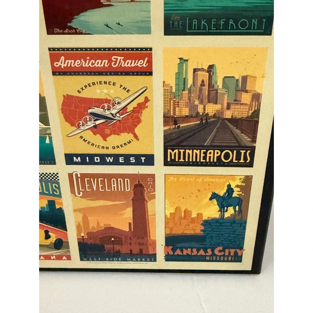 Americanflat American Travel Midwest 500 Piece Puzzle Anderson Design Group Art